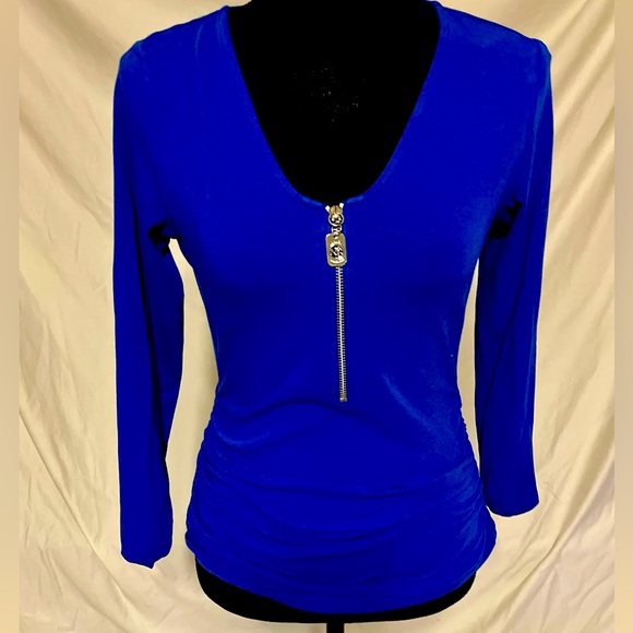 Michael Kors Tops - Michael Kors S shirt with silver zipper detail